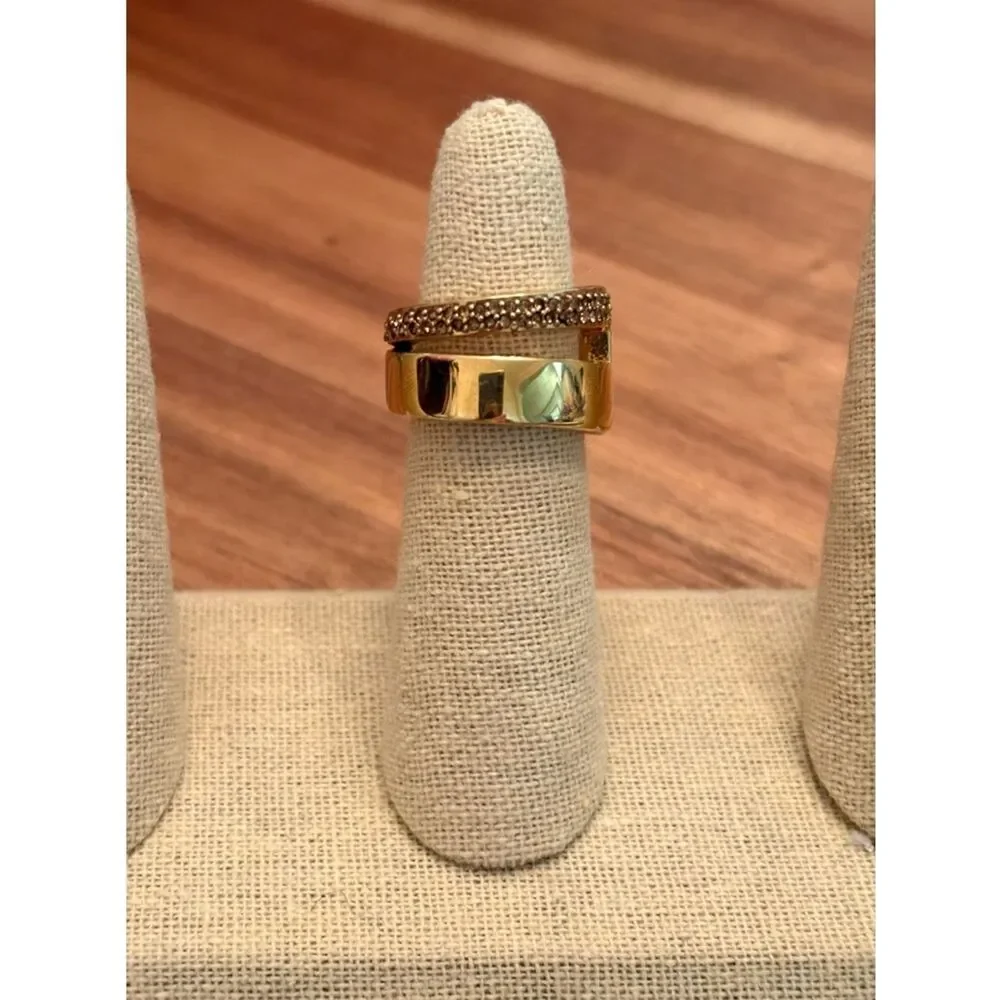 J.Crew | Black and White Agate Ring | Size 5